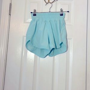 5 inch blue Lululemon shorts